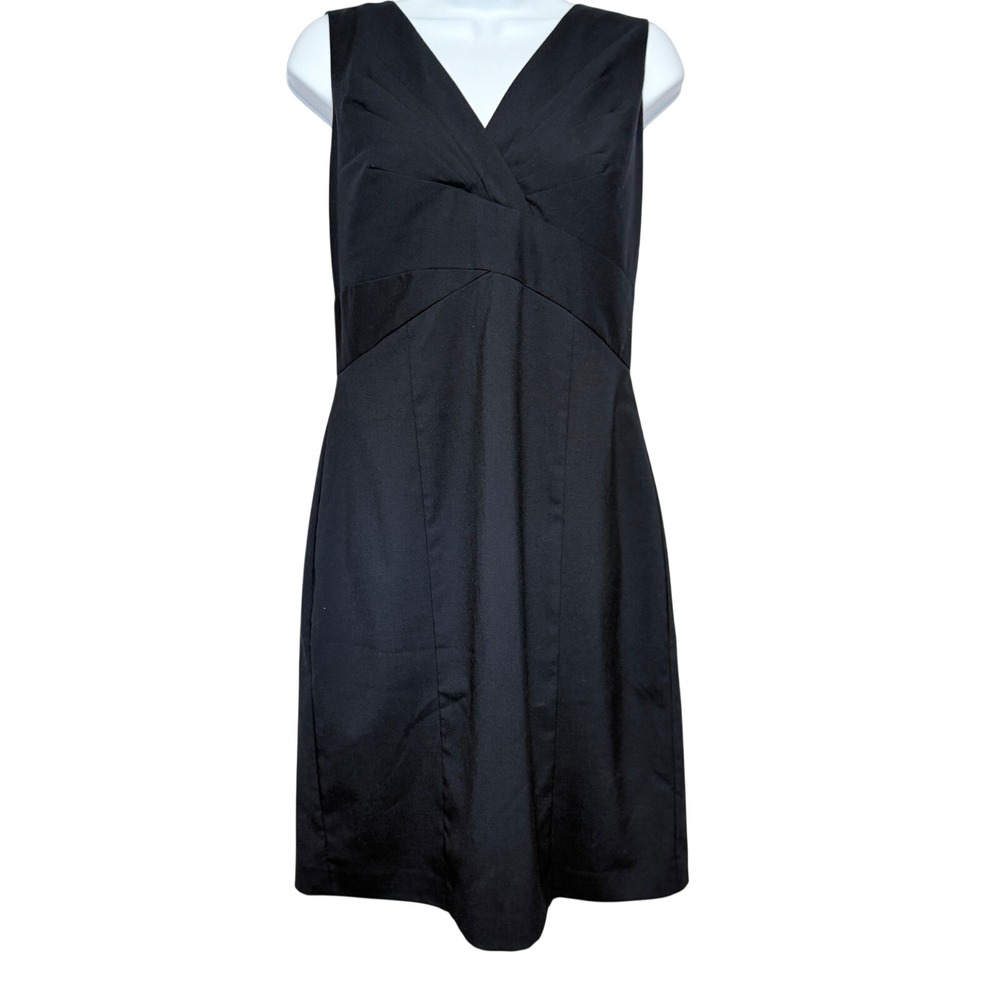 Ann Taylor Sheath Dress Womens Size 6 Dark Blue‎ Sleeveless Classic Quiet Luxury